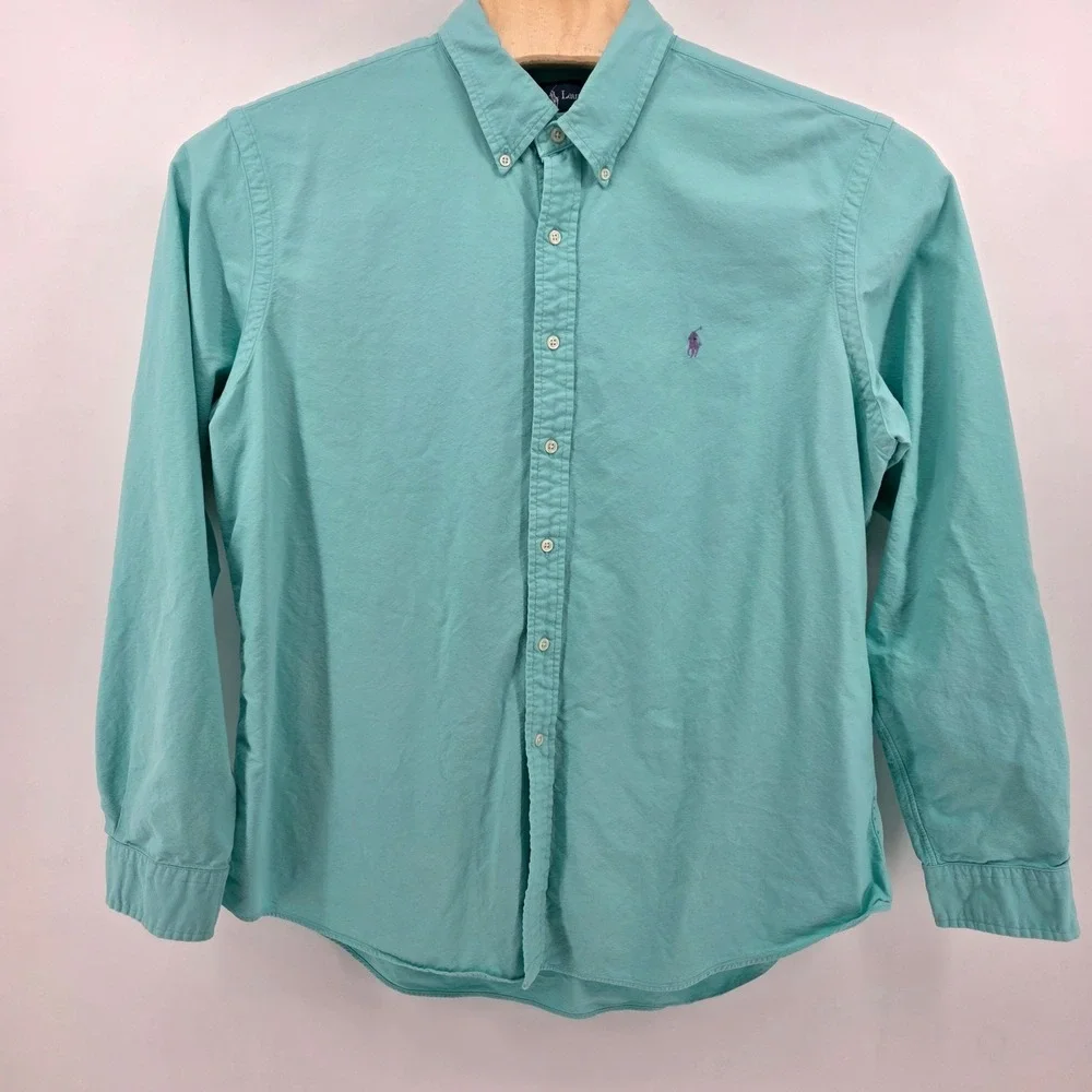 Polo Ralph‎ Lauren Mens XXL Seafoam Green Cotton Button Down Shirt XXL